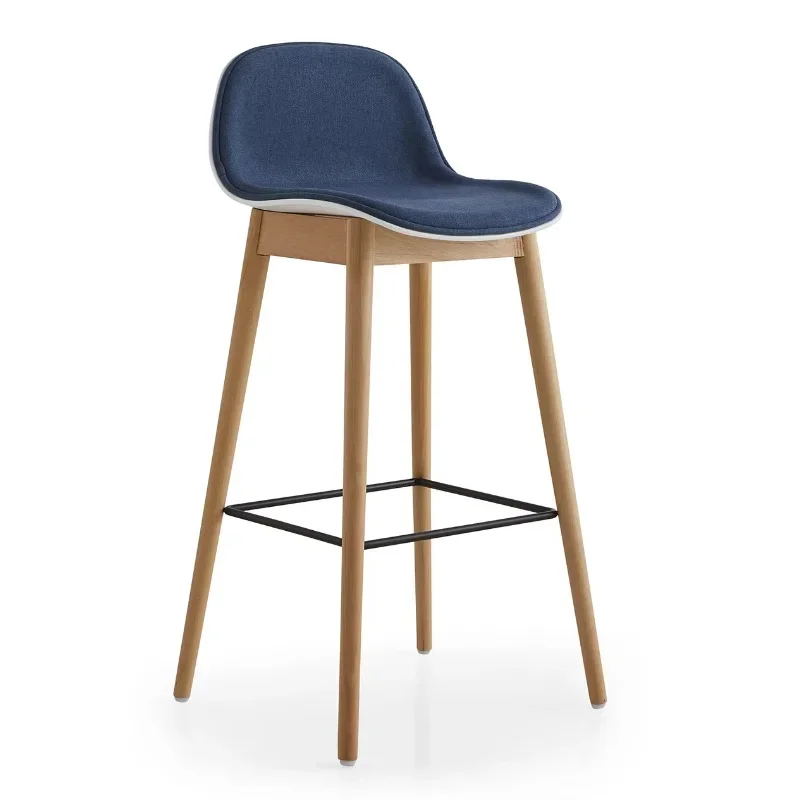 

Nordic kitchen furniture high pole stool wooden chair safe and comfortable, convenient and durable