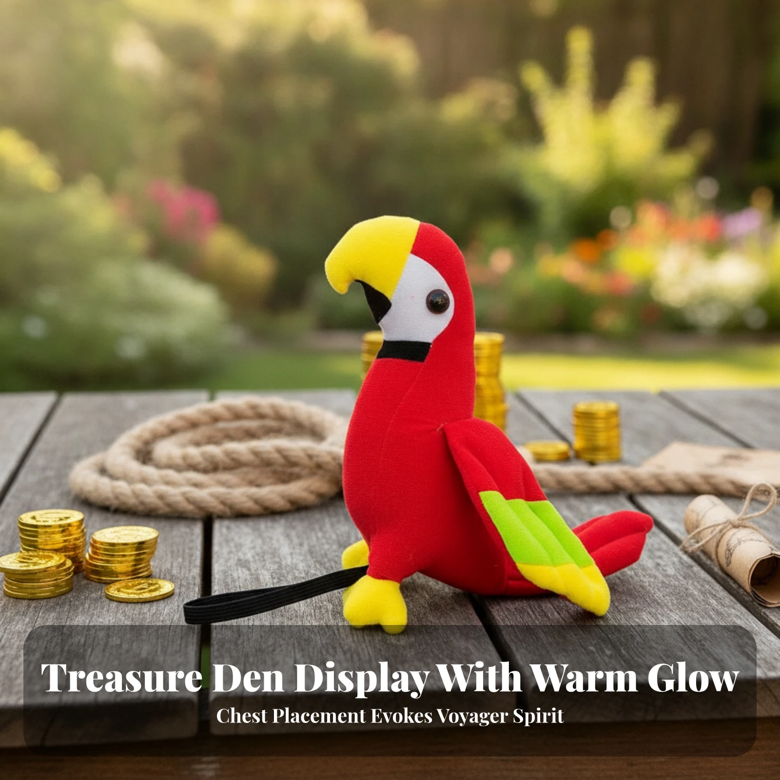 Parrot Stuffed Ornament Lightweight Stuffed Parrot with Hanging Cord Stuffed Bird Cute Lovely for Party Decoration