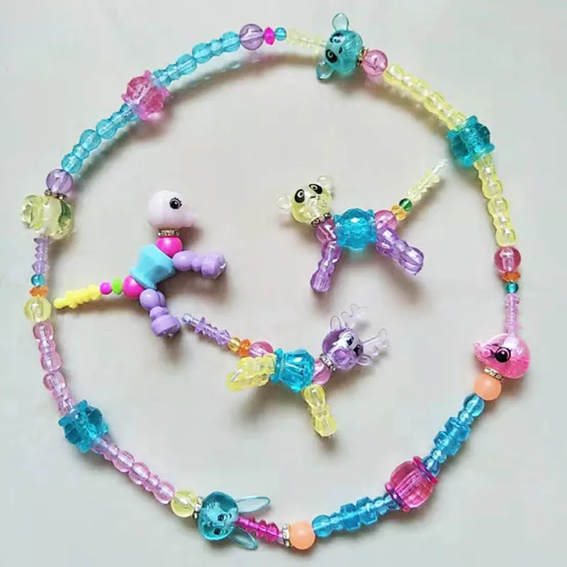 3/6/9/12 Stück Vielseitiges Perlenarmband für Kinder DIY Twist Music Magische Tierperlen Anti-Stress Stressabbau-Spielzeug Neuheit Spielzeug – Detail 2