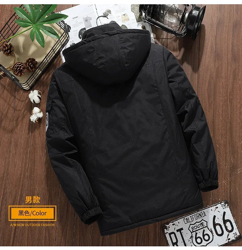 Brand Winter Parkas Men Warm Thick Windproof Jacket Men Quality Multi-pocket Hooded Coat Men's Fashion Waterproof Outwear  M-9XL