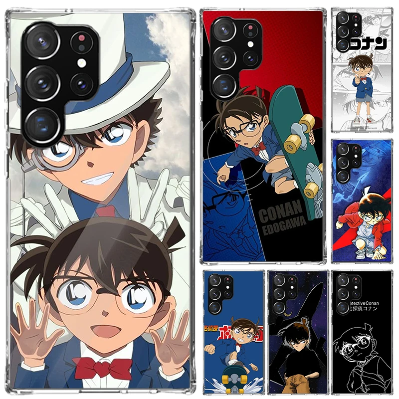 Anime D-Detective C-Conan Phone Case for Samsung Galaxy S24 S23 S22 S21 Ultra S20 FE S10 Plus S10E S9 S8 + S7 Edge Soft Print Sh