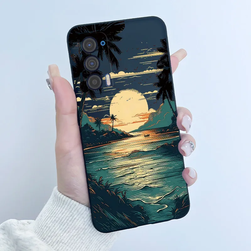 Casing For Motorola Moto Edge 2021 Case Cute Love Rabbit Funny Silicone Shockproof Cover for Motorola Edge 5G UW 2021 Case Capa