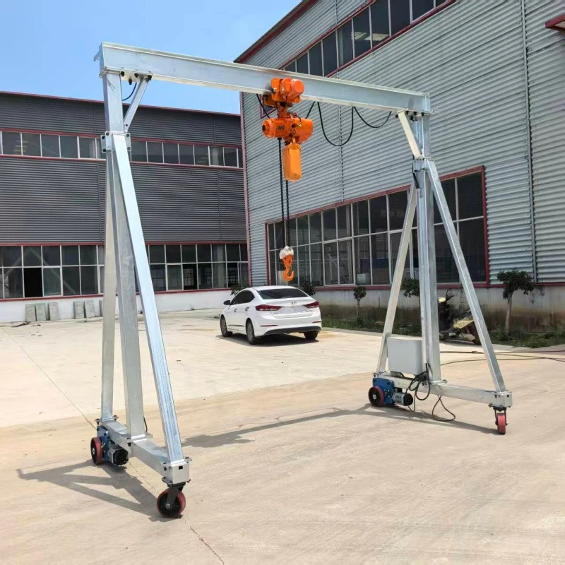 Stainless Steel Gantry Crane Corrosion Resistant Mobile Light Lifting Frame Small Portable Lifting Gantry for Workshop Sites