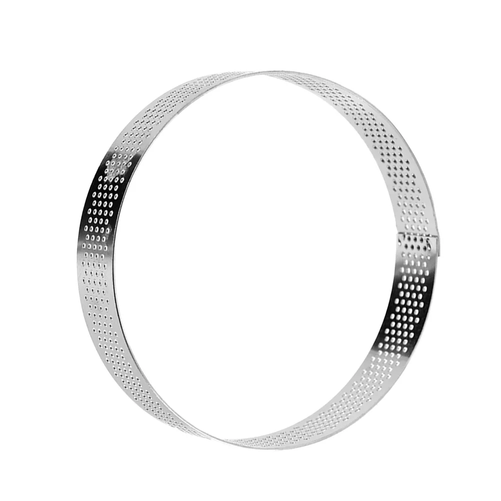 

1Pcs 304 Stainless Steel Cake Mold Ring Smooth Surface Easy to Clean Ventilated Design Baking Pastry Tools 6cm Silver