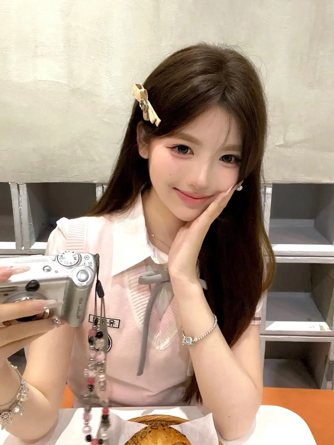 

Пастельно-розовая трикотажная длинная юбка Sve irt Комплект наряд на Хэллоуин JK orm School Sle Commute Полиэстер Материал