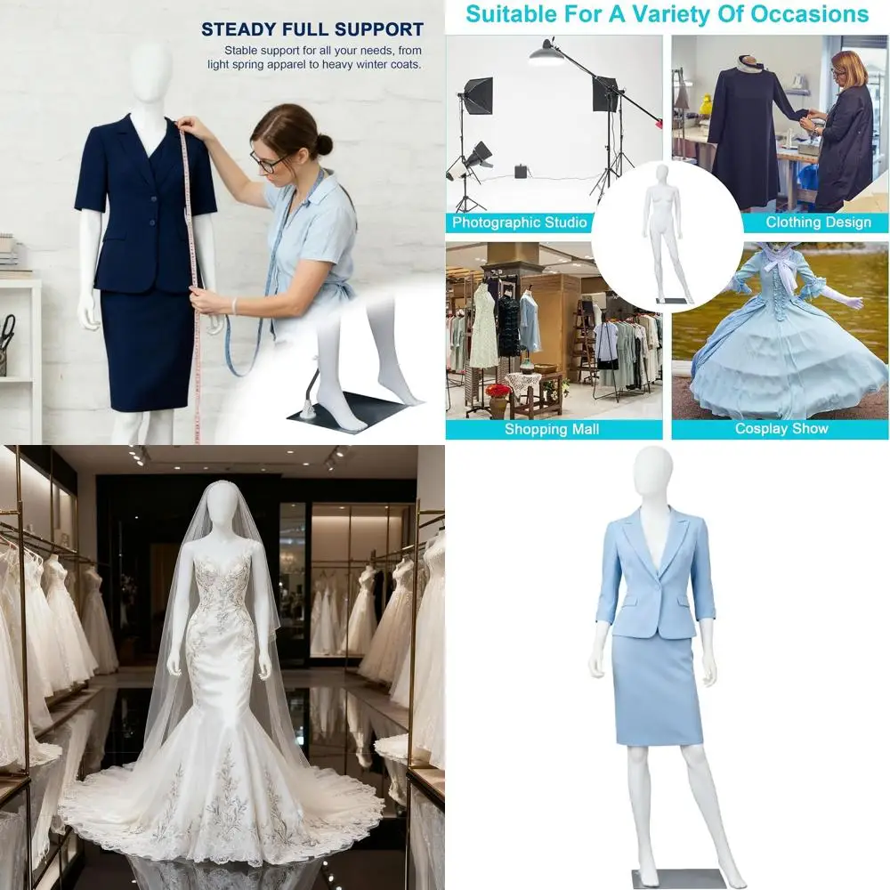 

Женский манекен в полный рост со съемными руками для демонстрации, подходит для магазинов одежды и косплея, белый