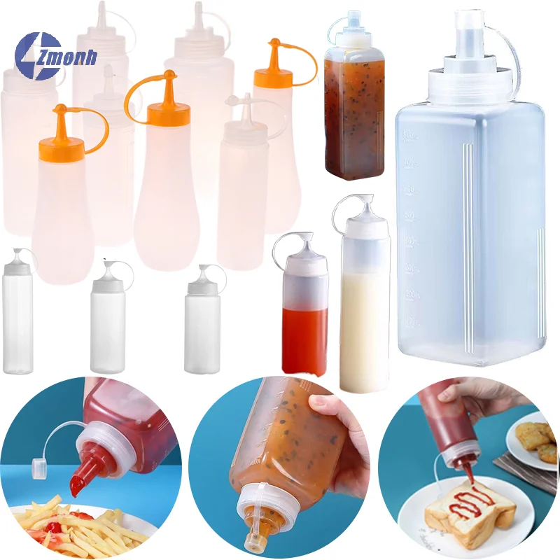 Condiment Squeeze Bottle - New！250-1000ml Condiment Squeeze Bottle Ketchup Mustard