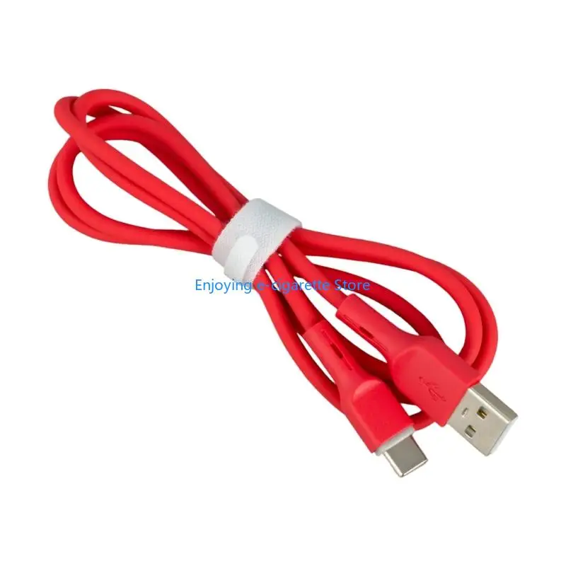 USB A to Type C Silicone Cable, 1 Meter Charging Data Cord for USB C Device Power in Travel, Desk, and Bedside Use Y4QF