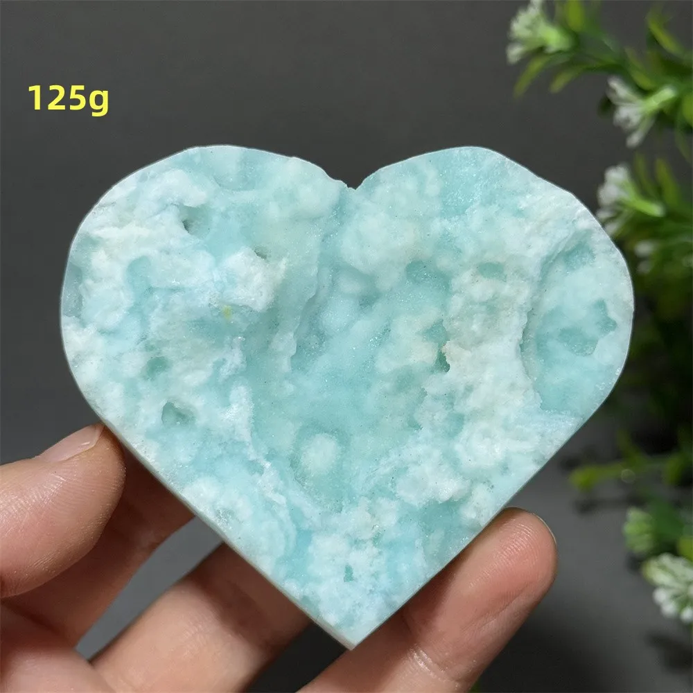 Natural Gemstone Hemimorphite Heart-Shaped Mineral Quartz  Reiki Therapy Energy Spiritual Meditation Lucky Home Decoration Gift