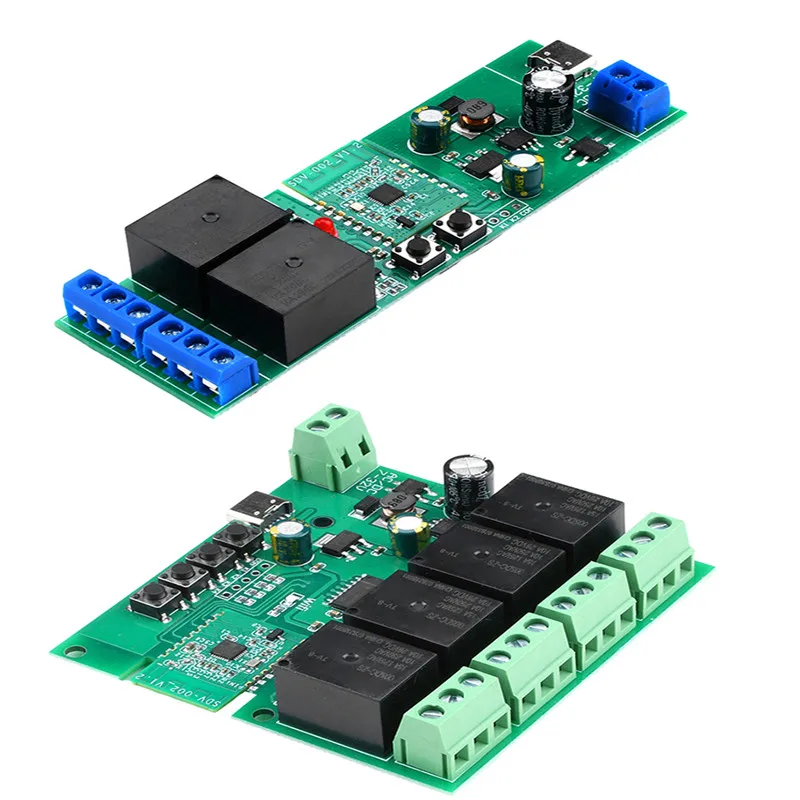 AC/DC 7V-32V Smart Switch eWeLink APP Control 2/4 Way Bluetooth WIFI Relay Switch Module Type-C Interface 2.4GHz WiFi