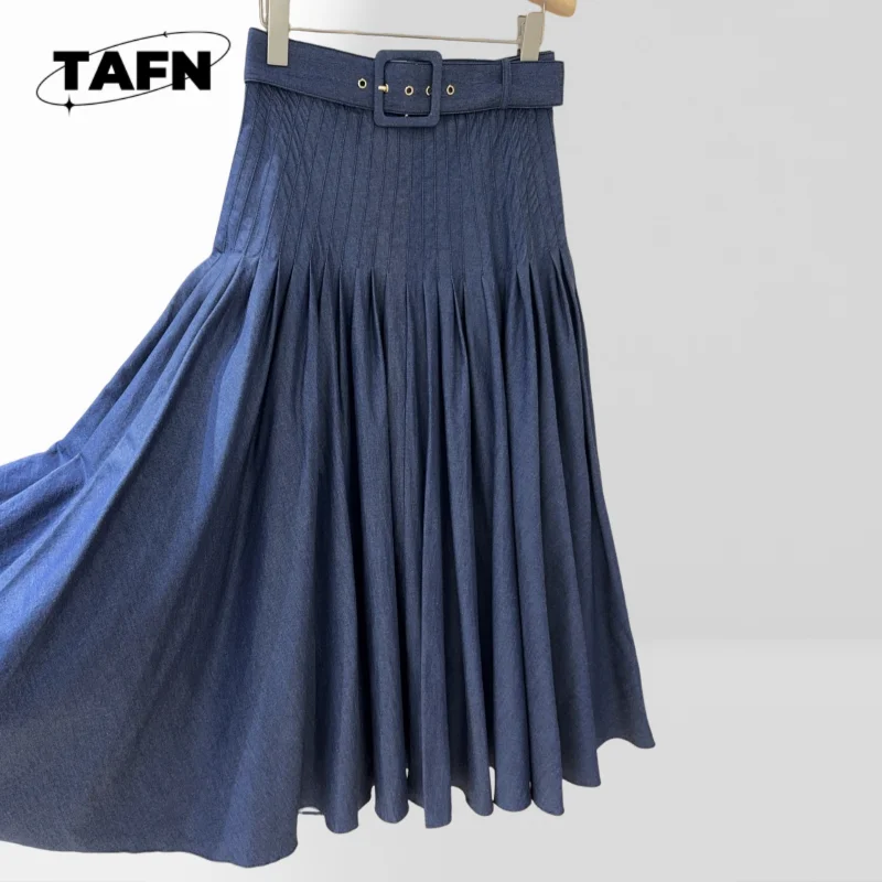 กระโปรง Midi ลายดอกไม้สําหรับผู้หญิง – ดีไซน์สําหรับตู้เสื้อผ้าฤดูร้อน กระโปรงผ้าฝ้ายที่สะดวกสบาย – รูปทรงทรง A-Line สําหรับสวมใส่ตลอดทั้งวัน AF2704