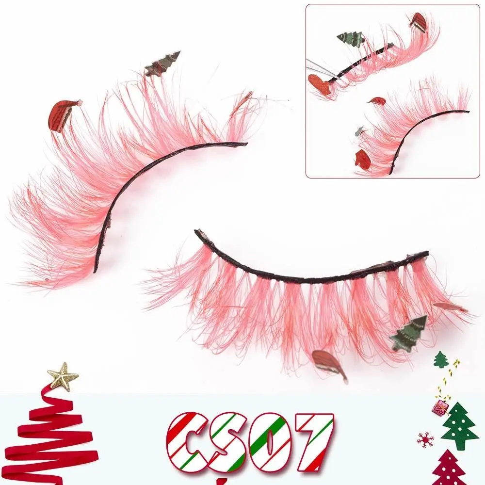 Chemical Fiber Christmas False Eyelashes Cartoon Snowman Animal Elk Christmas Cluster Eyelashes Eyelashes Extension Beauty