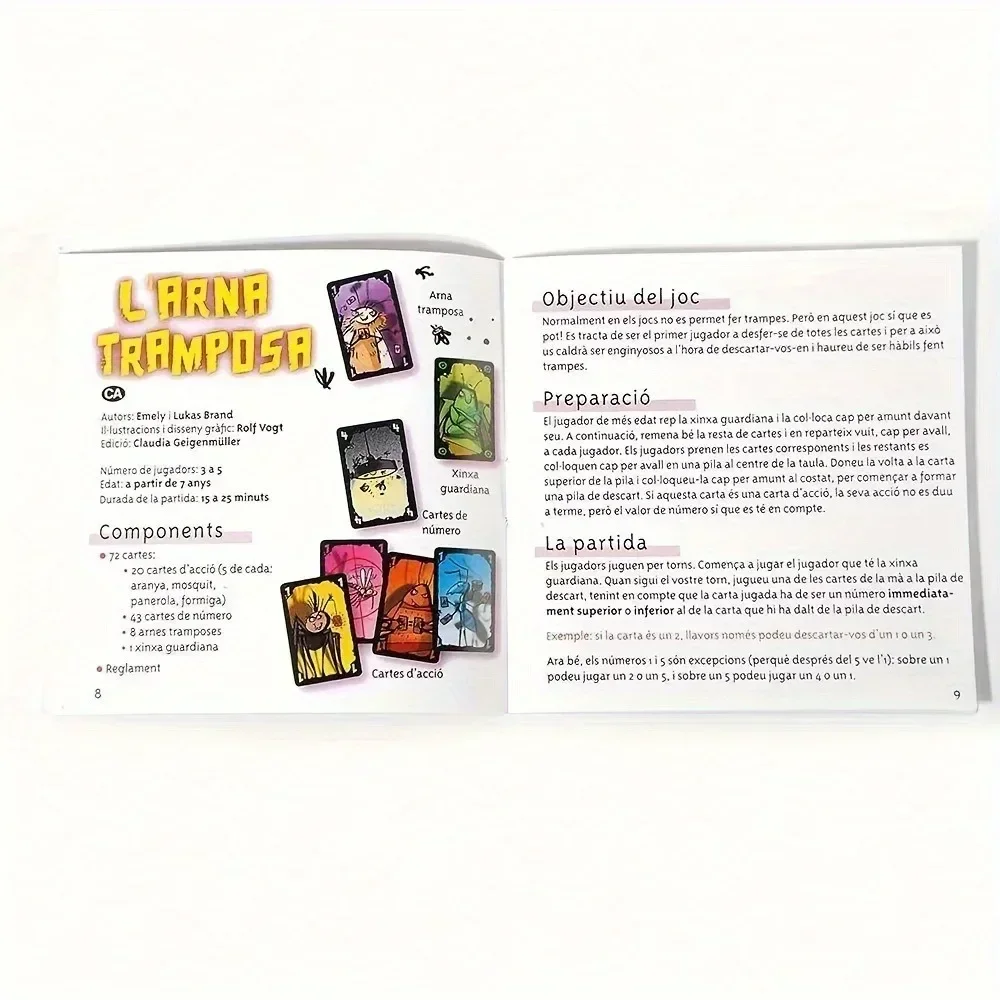 2025 POLILLA TRAMPOSA Spanish Cheating Moth German Cockroach Adult Children Leisure Party Game Creative Small Gifts