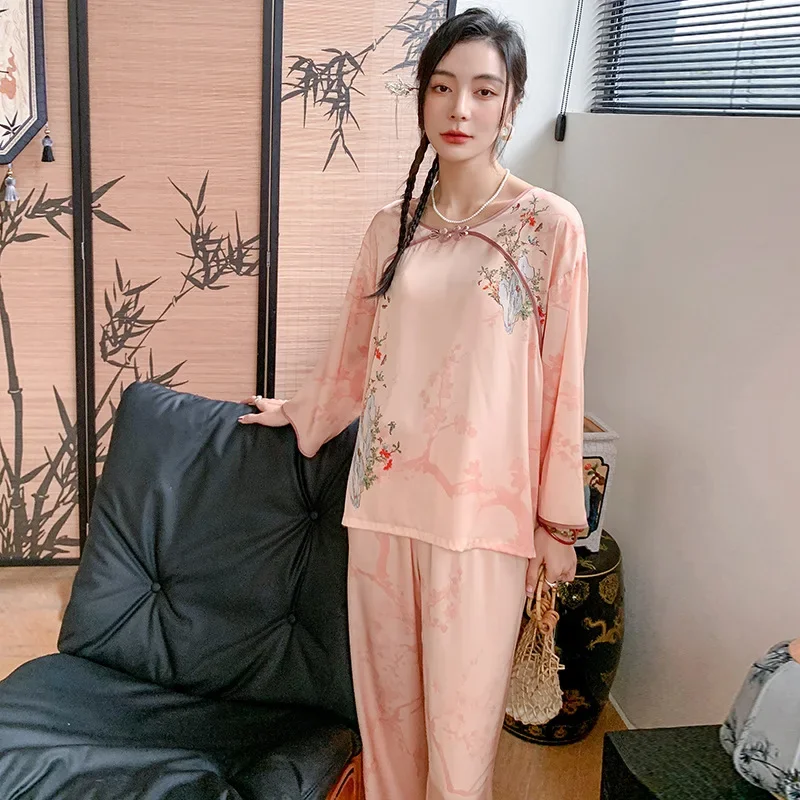 Sleepwear Women's Clothing Summer New Thin Home Simple Affordable Skinny Temperament Loose Cool Great Fashion  National Style