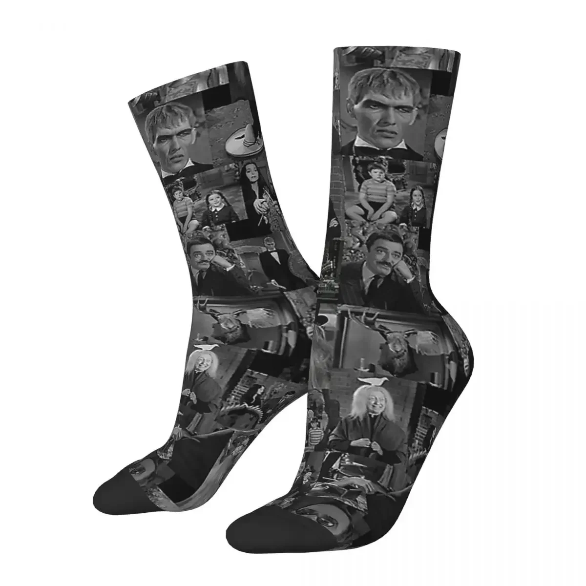 Addams-Chaussettes Harajuku pour la Famille, Bas Super Doux, sulf, Toutes Saisons, Accessoires pour Cadeaux Unisexes