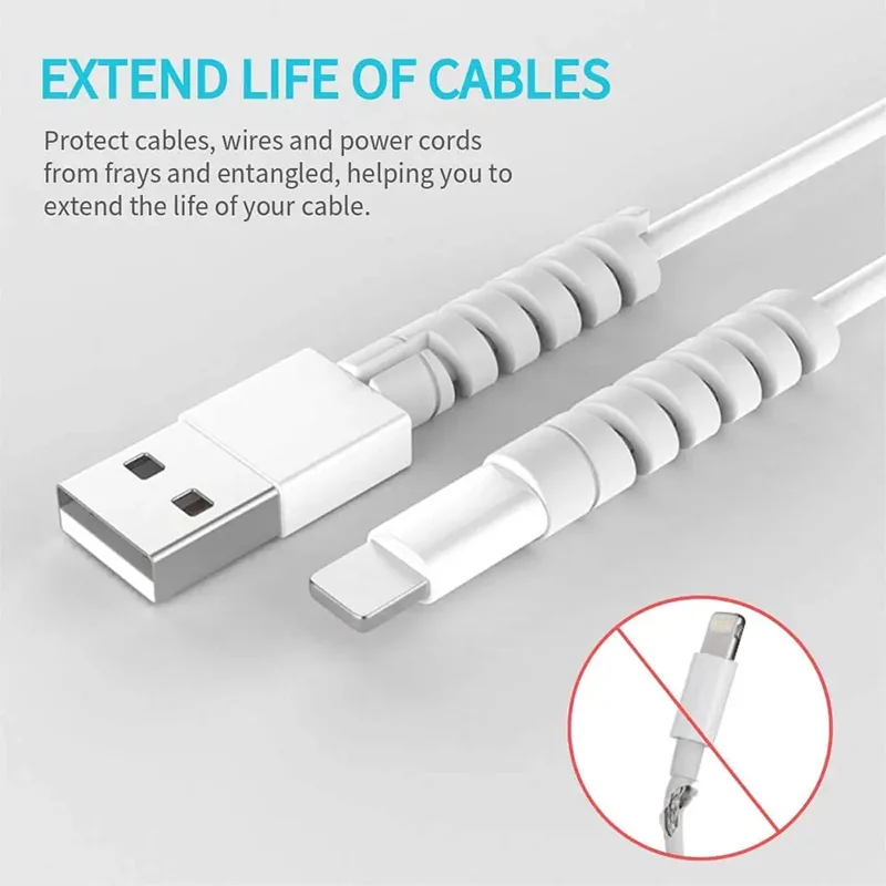 20 szt. Kabel do ładowarki z klipsem z drutu oplot na kable do telefonów kabel USB organizer do kabli do zarządzania kablem dla myszy