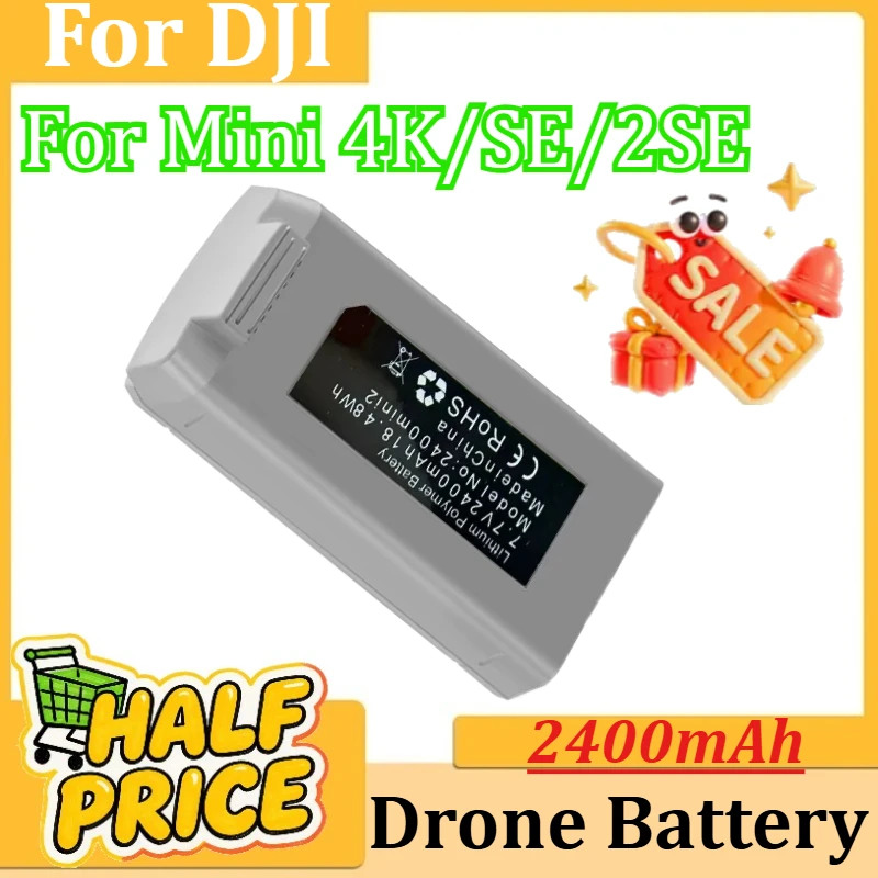 

For DJI Mini 4K Battery Capacity Compatible with Mini 4K/SE/2SE Series Drone Replace Battery Accessories Brand 2400mAh
