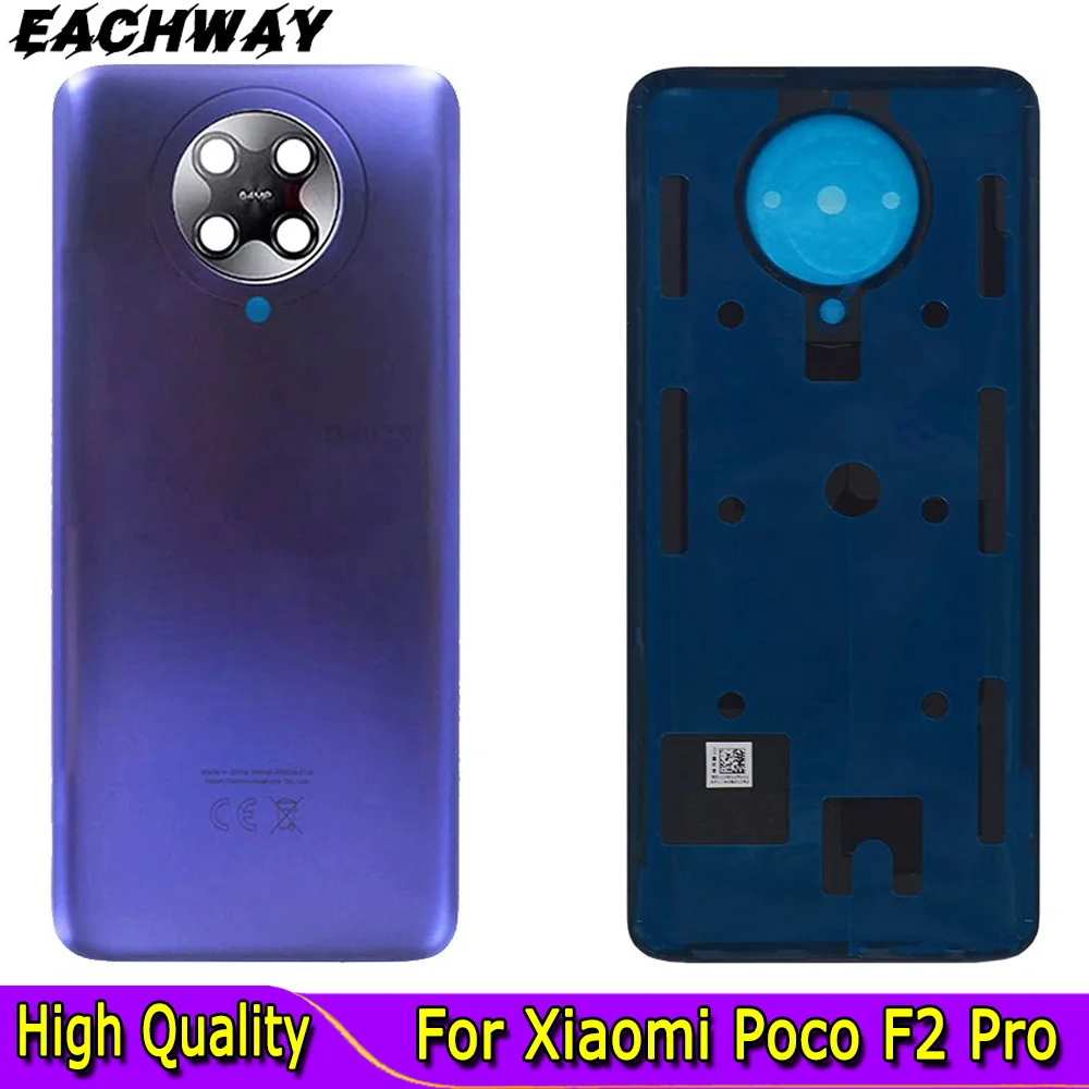 For Xiaomi Poco F2 Pro Back Battery Glass Cover Rear Housing Door Case For Poco F2 Pro Battery Cover Pocophone Replacement Parts