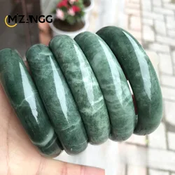 Natural Oil Green Jade Bangles Hand-carved Simple Fashion Mineral Gift Lady Jade Bracelet Crafts Holiday Gift