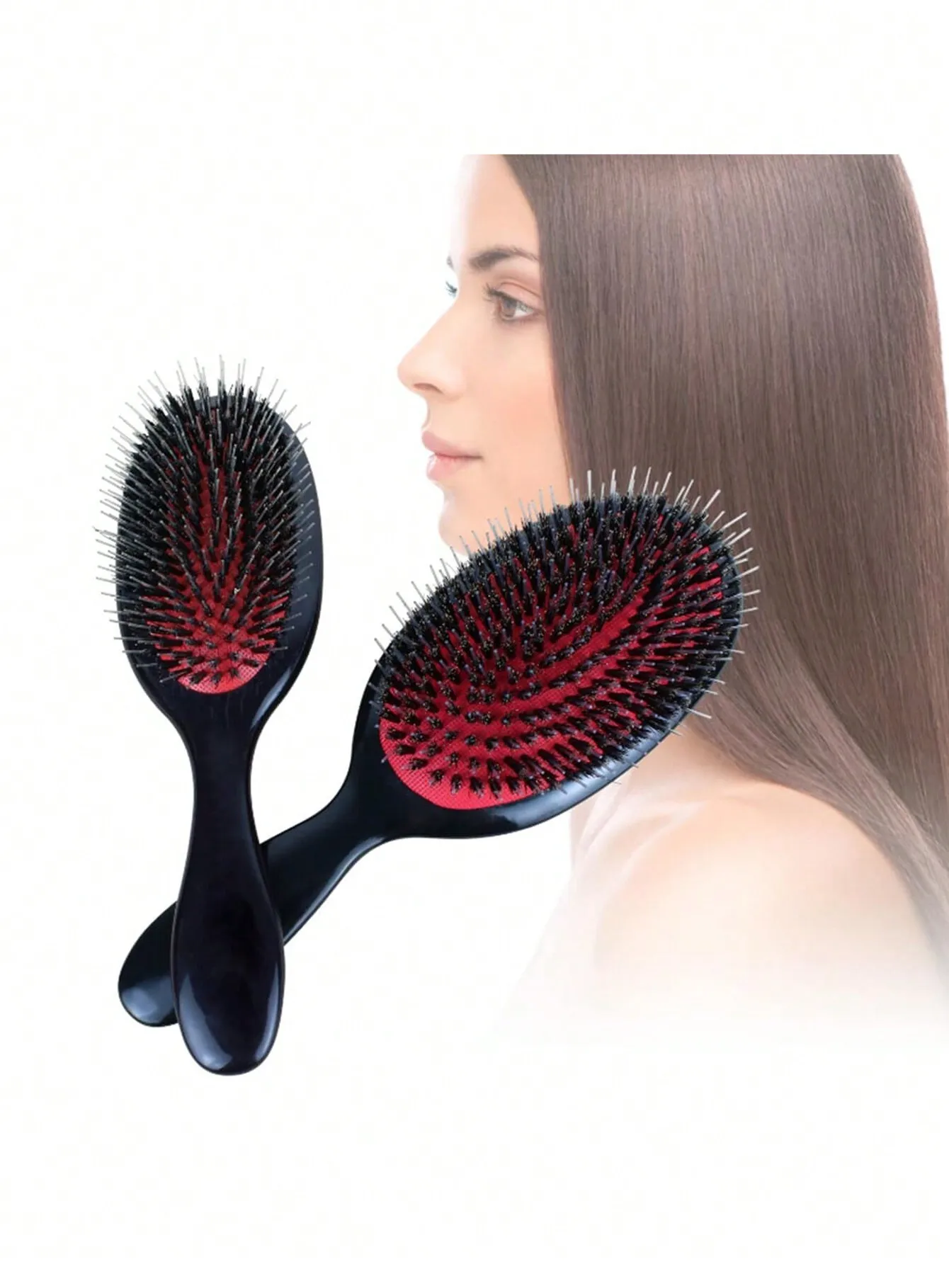 

Paddle Hair Brush With Nylon Bristles For Detangling & Styling, Anti-Static Hairbrush For All Hair Types Large Paddle Brush, Air Cushion Massage Comb, Hair Styling Brush With Soft Red Rubber Pad,Hair Brush,Comb,Hair Tools,Hair Products And Accessories For