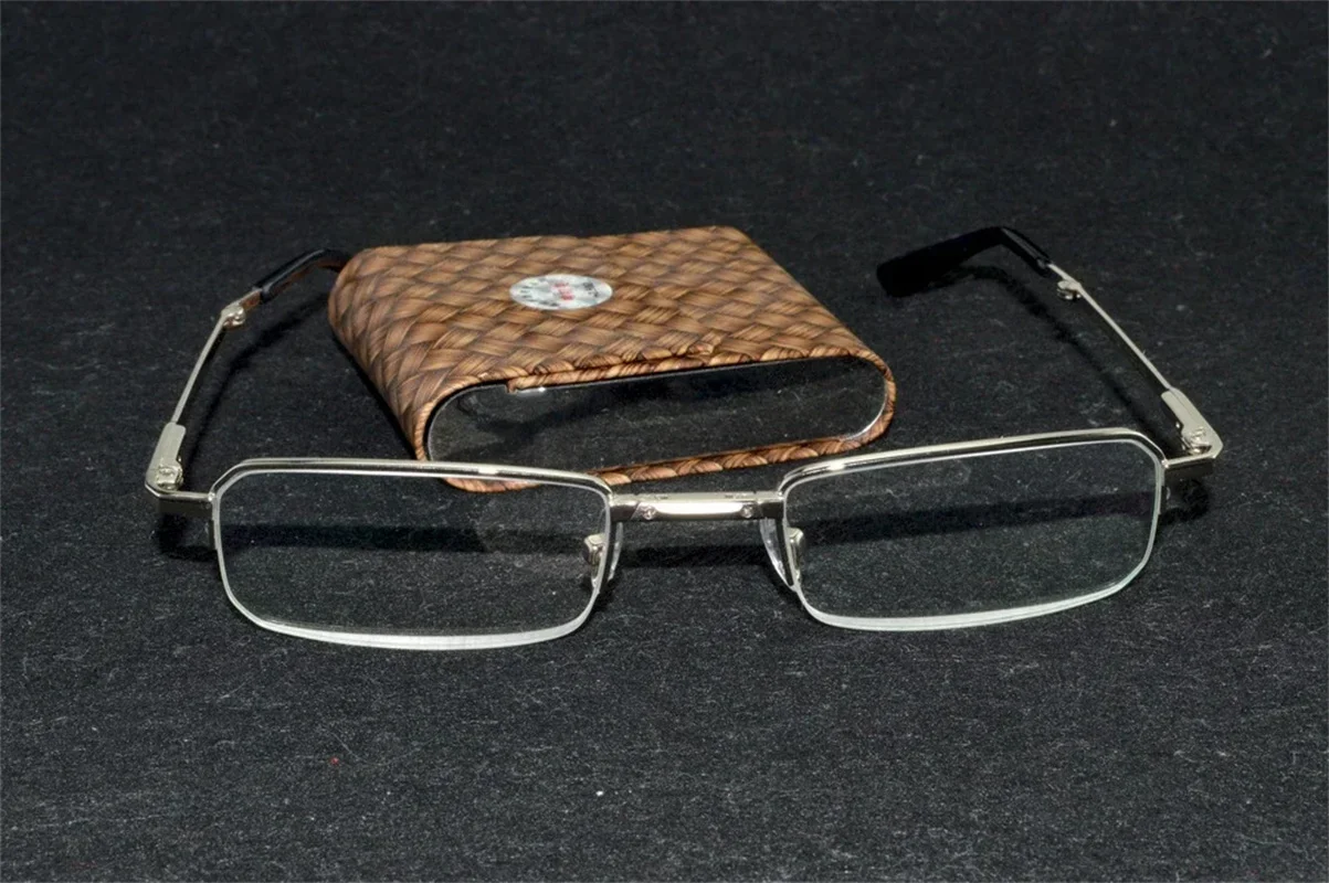 Clara Vida Foldable Eyeglasses With Case Portable Narrow Lenses Men Women Reading Glasses +1 +1.5 +2 +2.5 +3 +3.5 +4