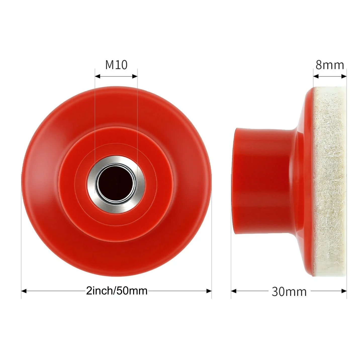 

For Angle Grinder Drill Metal Stainless Steel Glass Ceramic Polishing Disc 2" 50mm Wool Polishing Wheel M10 Thread Buffer Pad