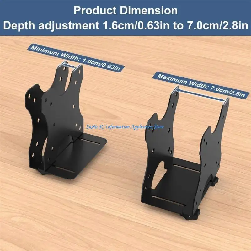 Small PC Mount Easy Installation Small PC Computer Holder Mini Gaming PC Mount Under Desk Mount for VESA Mount Adapter