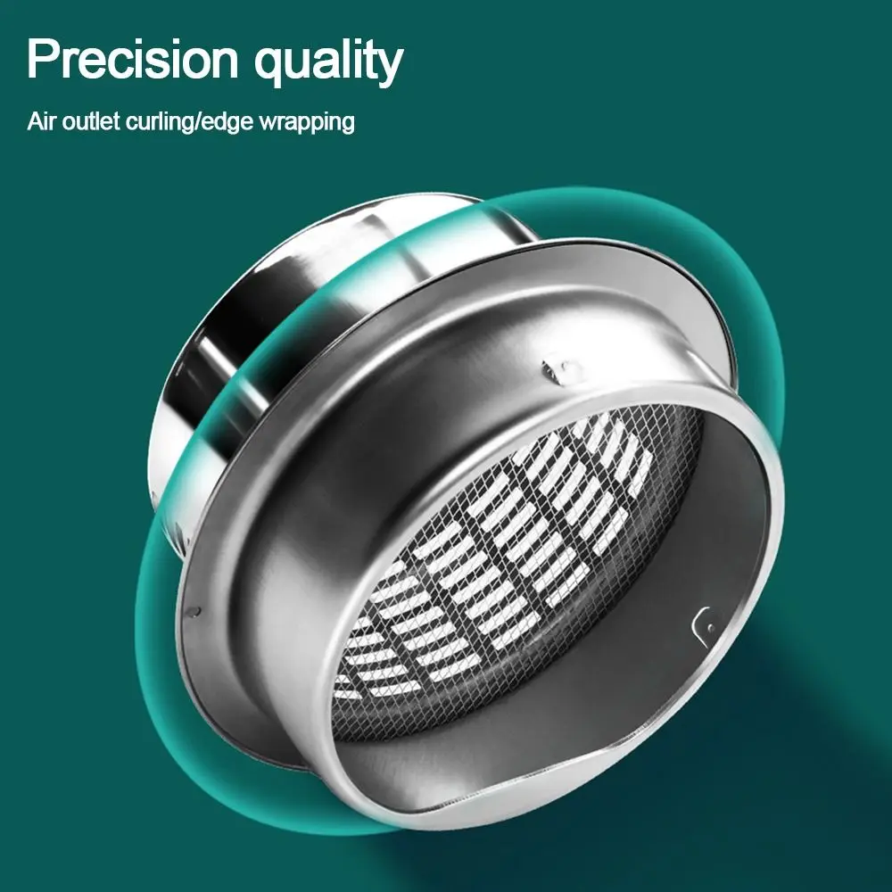 Durable Stainles Steel Chimney Cap Exterior Wall Smoke Exhaust Hood Ventilated Rain Cap Rain Pipe Cap Ventilation System