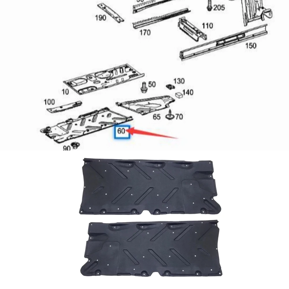 

Защитная панель днища A2466840100 A2466840200 для Mercedes Benz CLA W117 CLA250 C117 GLA250 X156