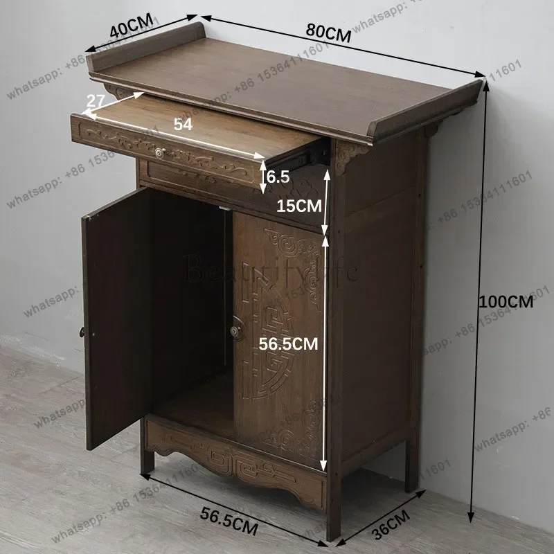 FG   Buddhist Altar New Chinese Style Standing Cabinet Offering Table Incense Case Buddha Altar  Guan Gong God of Wealth Worshi