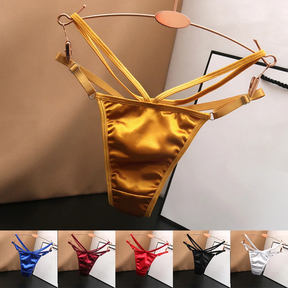 Mutandine femminili da donna traspiranti taglia libera perizoma lingerie cava raso ad asciugatura rapida senza cuciture setoso leggero elasticizzato