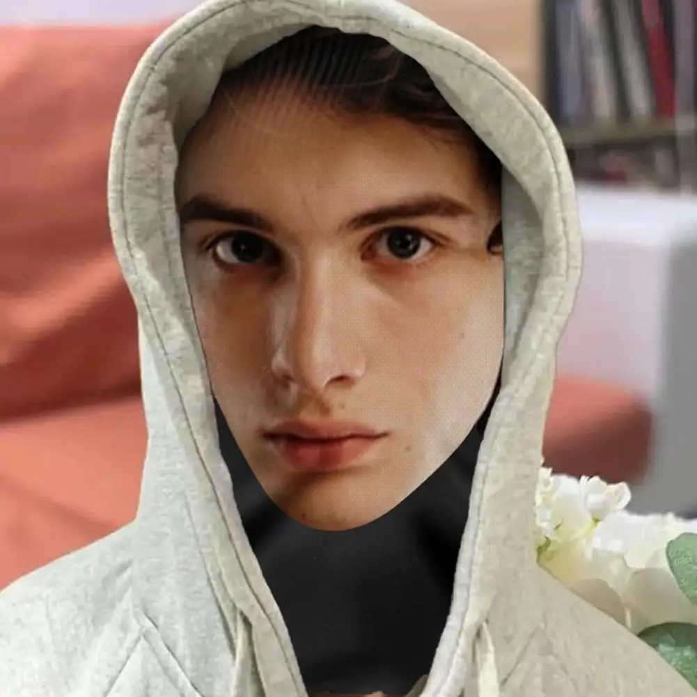 Maska 3D bezszwowa Yura Borisov, nakładka na głowę, John Pork, uśmiechnięta, rekwizyty do cosplay na imprezę, ochrona przed promieniowaniem UV, wzór Ronaldo