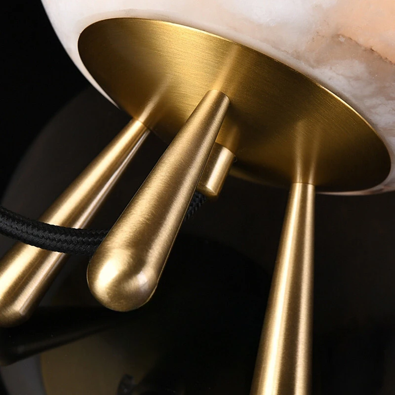 All Copper Marble Bedside Bar Desk Study Desk Simple Designer Creative Personality Decorative Desk Lamp