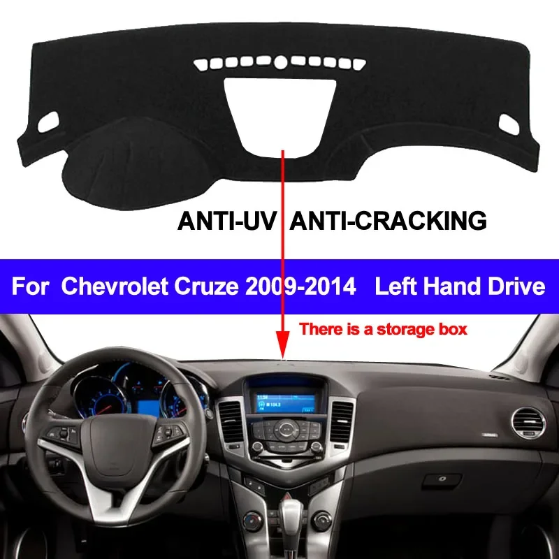 

Для Chevrolet Cruze 2009 2010 2011 2012 2013 2014 автомобильные аксессуары защитная накладка крышка приборной панели силиконовый нескользящий коврик солнцезащитный козырек