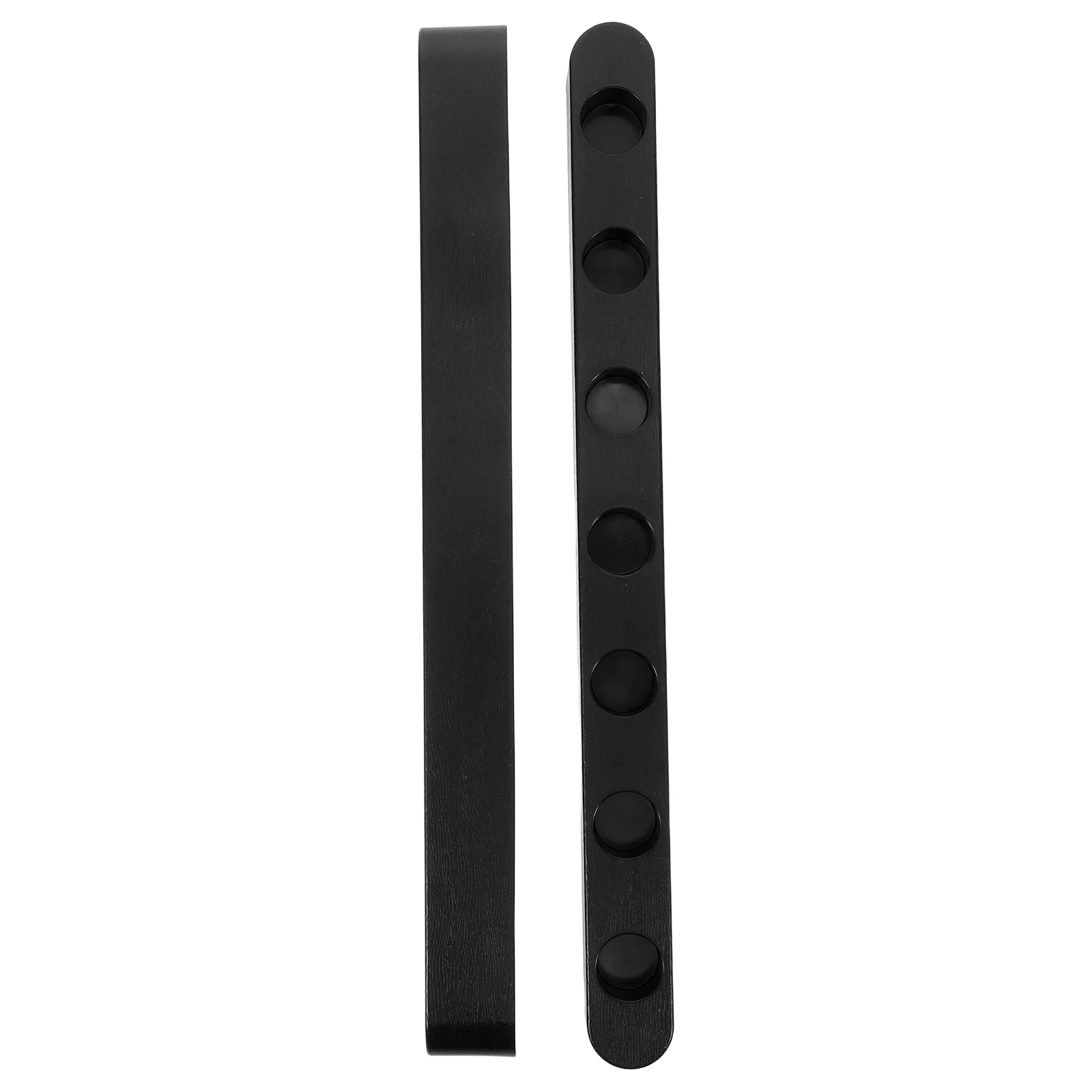 

2pcs 7-Hole Jewish Holder Black Plastic Farmhouse Votive Candlestick For Christmas Wedding Table Decor Living Room