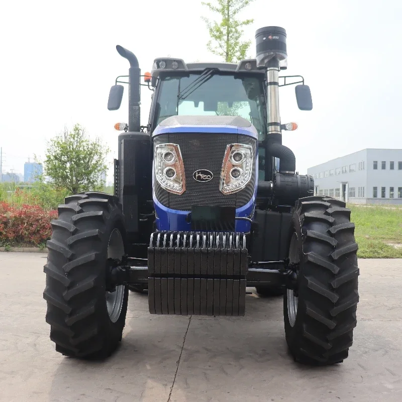 200hp traktor pertanian 4WD mesin pertanian traktor Diesel traktor petani biru dan aksesori