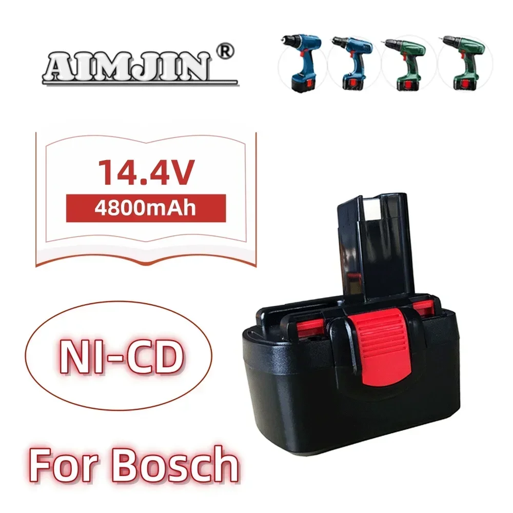 

Аккумуляторная батарея 14,4 В 4800 мАч BAT038 для Bosch BAT038 BAT040 BAT140 BAT159 BAT041 3660K NI-CD PSR GSR GWS GHO 14,4 V