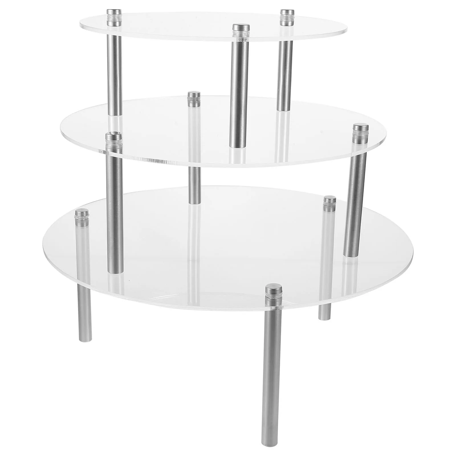 

3 Tier Acrylic Cake Stand Clear Round Multi Layer Dessert Display Holder For Wedding Party Birthday Cake Stands For Party