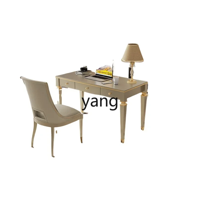 

CX light luxury desk and chair combination, creative villa simple study solid wood desk