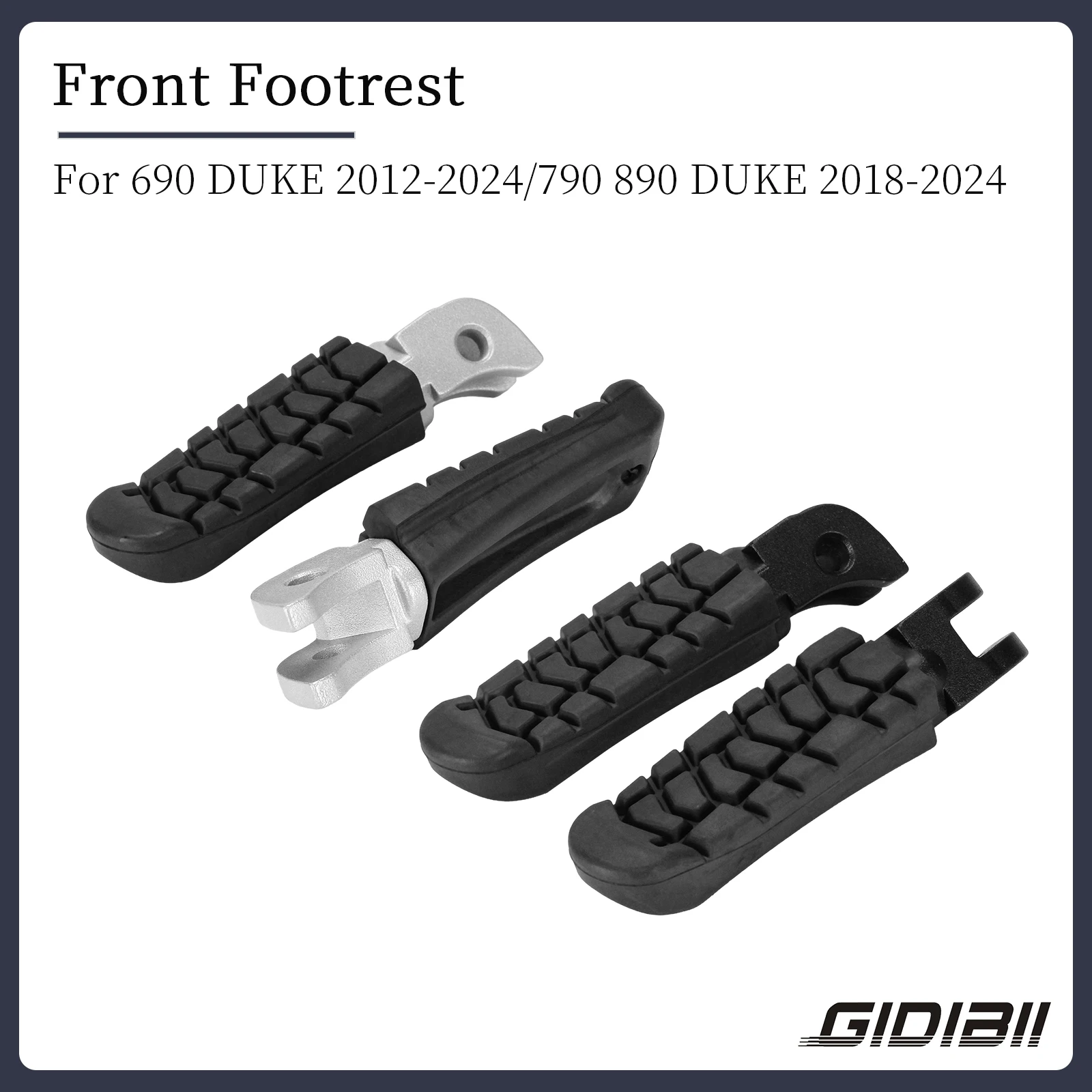 

1 Pair Motorcycle Front Footrests For 690 790 890 DUKE 690DUKE 790DUKE Rider Foot Pegs Driver Pedals FootPeg Kit Accessories