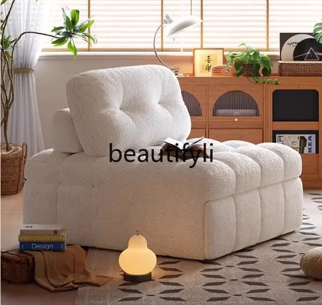 

Japanese Cream Wind Puff Sofa Bed Folding Retractable Single