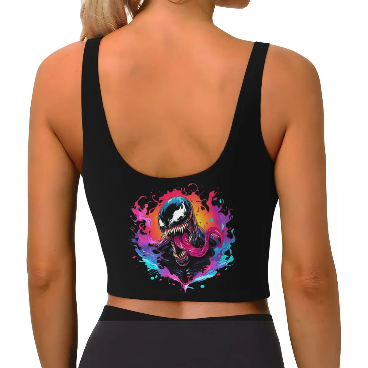 VENOM SPLASH Sujetador deportivo personalizado de alto impacto para mujer, Top corto de Yoga para entrenamiento de gimnasio