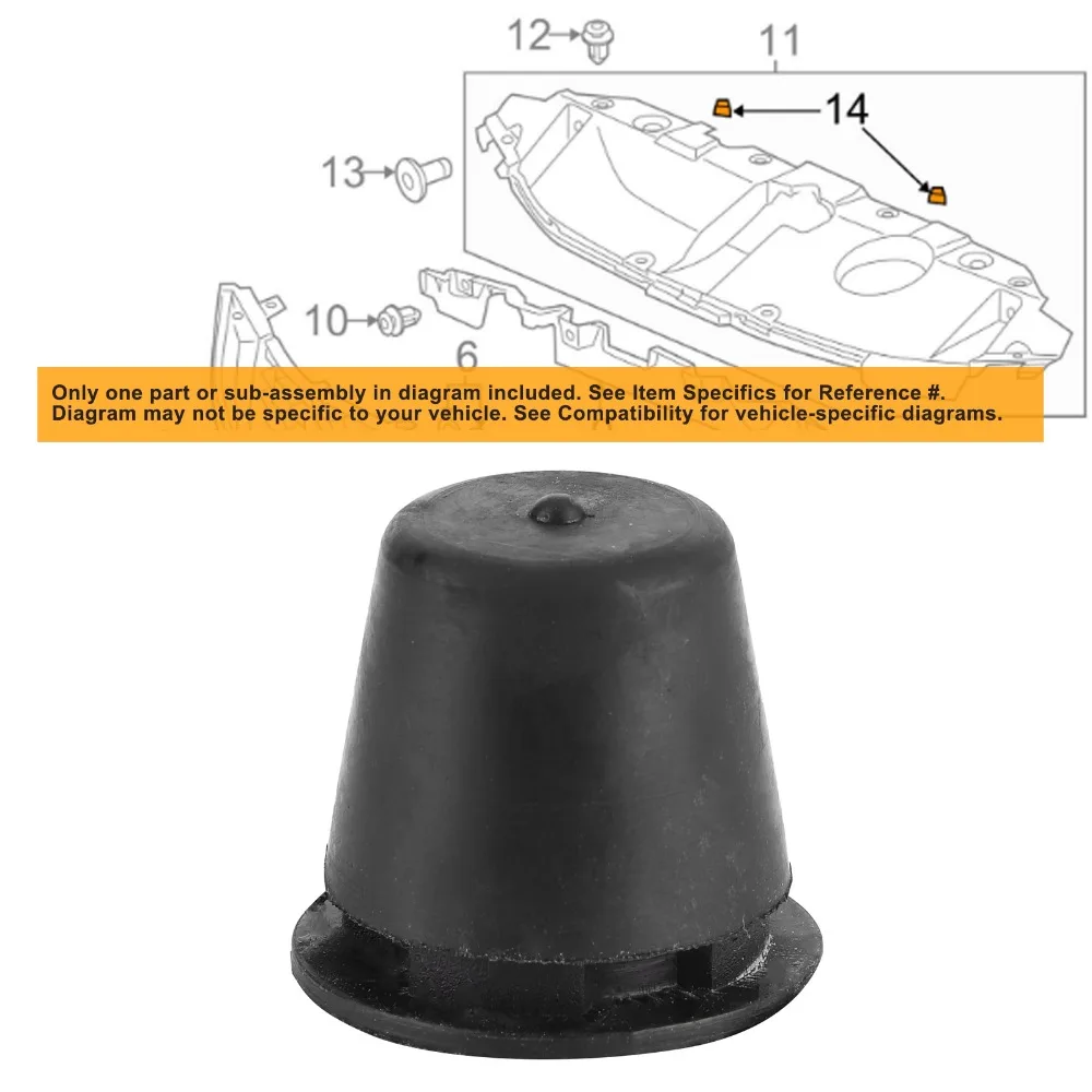 Rubber Hood Cushion Bonnet Black 74175-SJA-000 Hood Rubber Pad for Honda Civic 2006‑2015 / City 2009‑2014 / CRV 2007‑2011