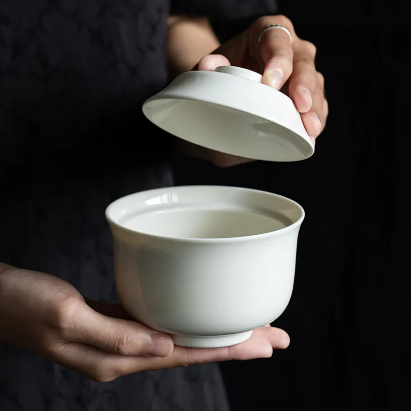 

Белая фарфоровая кастрюля для тушения, новая домашняя кастрюля-горшок с крышкой, ресторанская супница для питательных супов, чаша для приготовления птичьих гнезд и яиц на пару