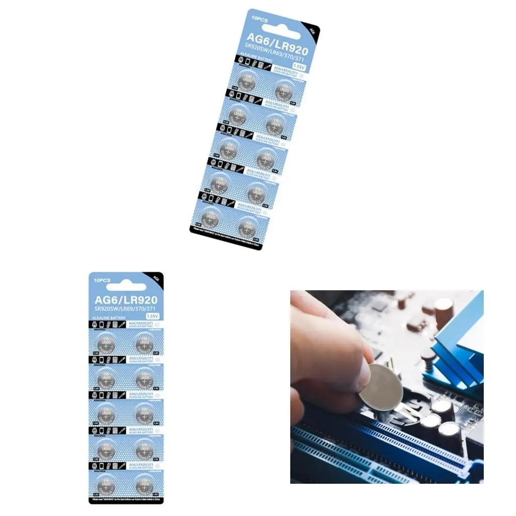  10Pcs Watch Battery AG6 Battery SR920SW SR69 Watch Battery LR921 Button Cell