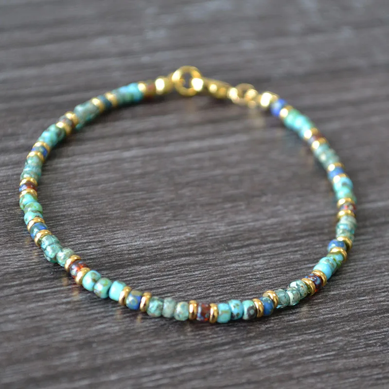 Bohemian Handmade Beaded Vintage Artistic Simple Elegant Bracelet Anklet Unisex Daily Wear Jewelry Unique Premium Top Nice Gift