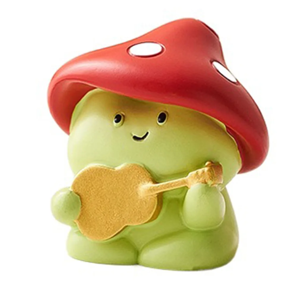 Handmad Frog Resin Figurine Statue Crafts Anime Frog Desktop Decoration DIY Decorative Collectible Mini Frog Model Toy