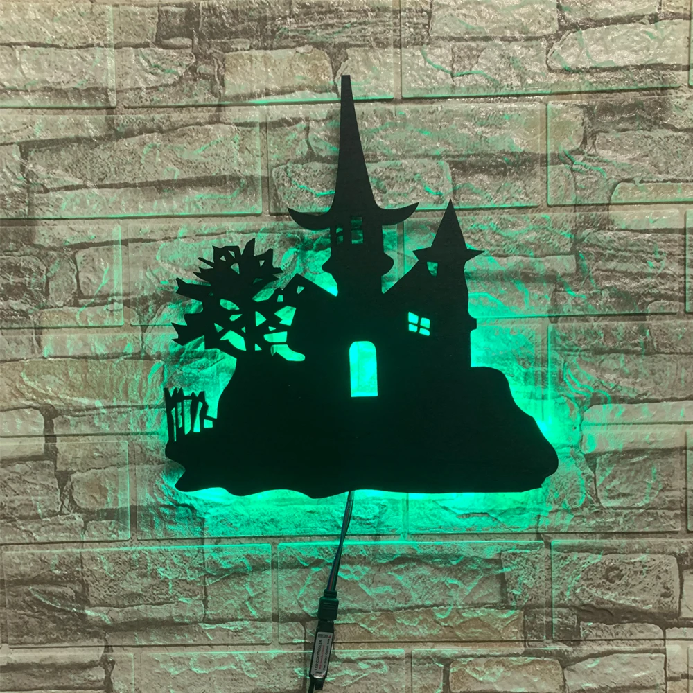 ZK50 Furniture Remote Control Wall Mounted Night Lamp Bedside Colorful Creative Wall Lamp Extended USB Cable 2 Meters