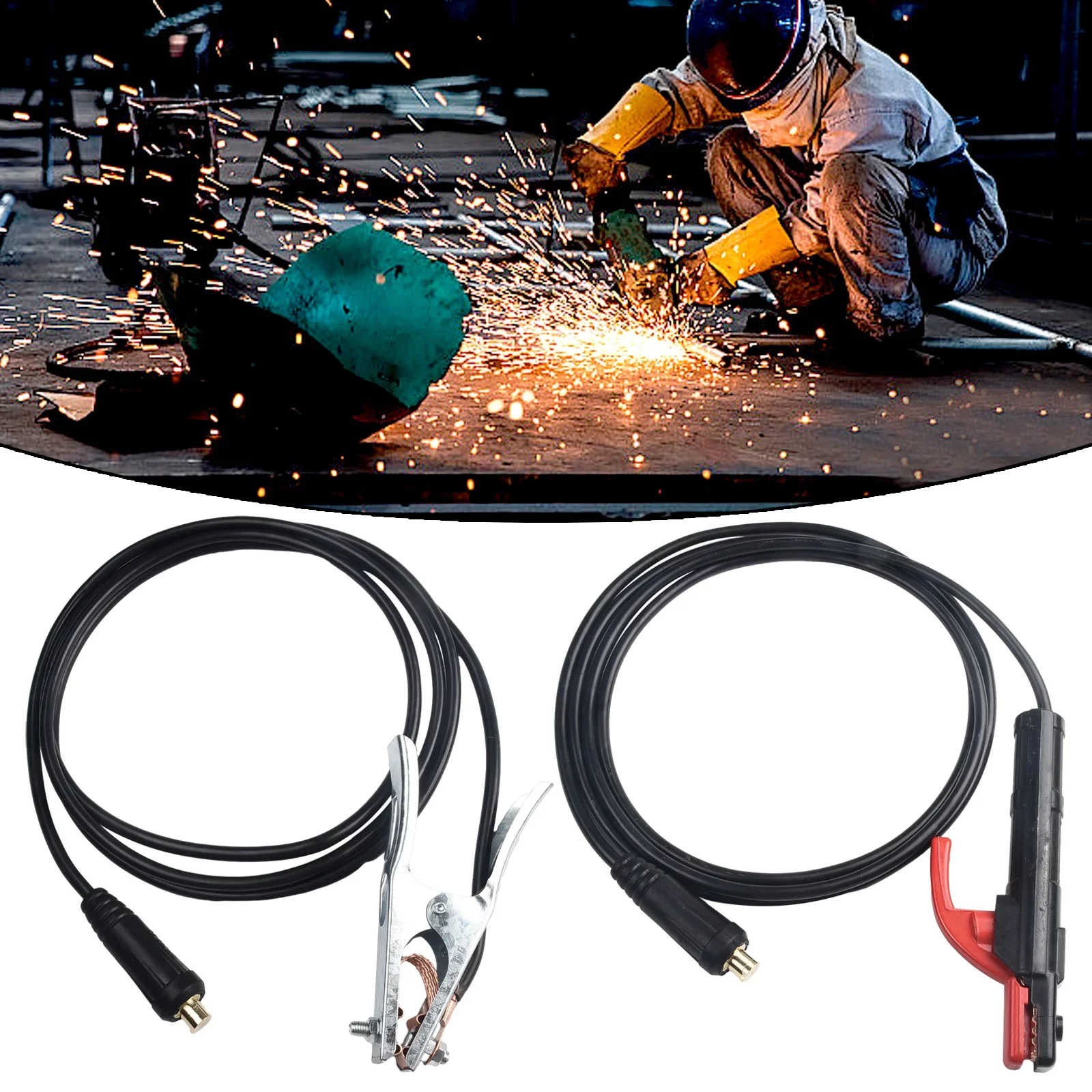 Heavy Duty 300A Ground Clamp Welder Cable  Made Of Durable Materials  Suitable For MMA Arc Welding Inverter Machine