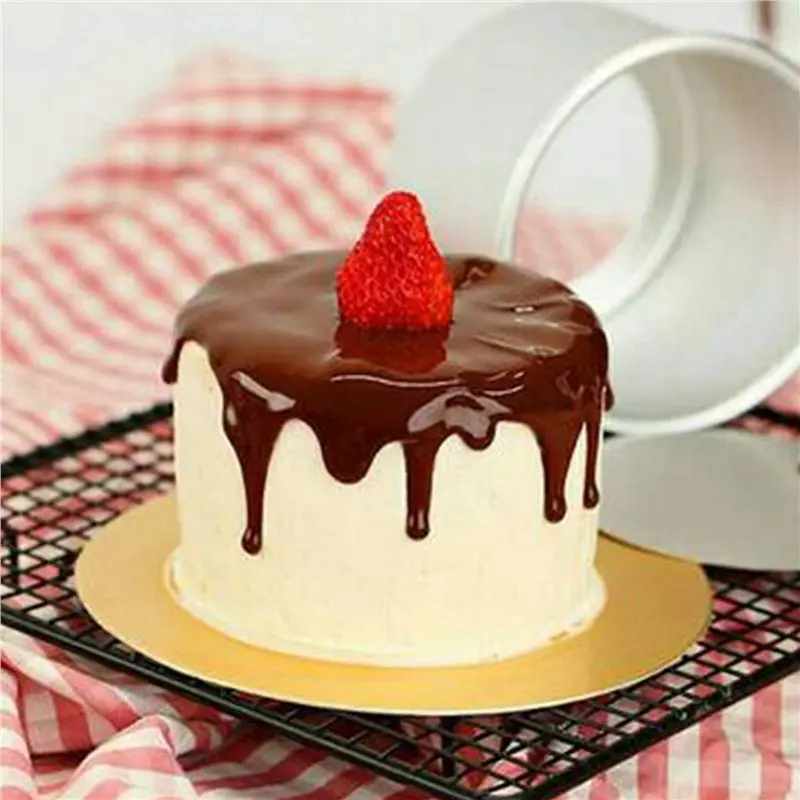 A36T-Mini Round Golden Cardboard Cake Base, Mousse Cake Plate, 300 Pieces Cake Paper Plate Round Cardboard Base Dessert Plate